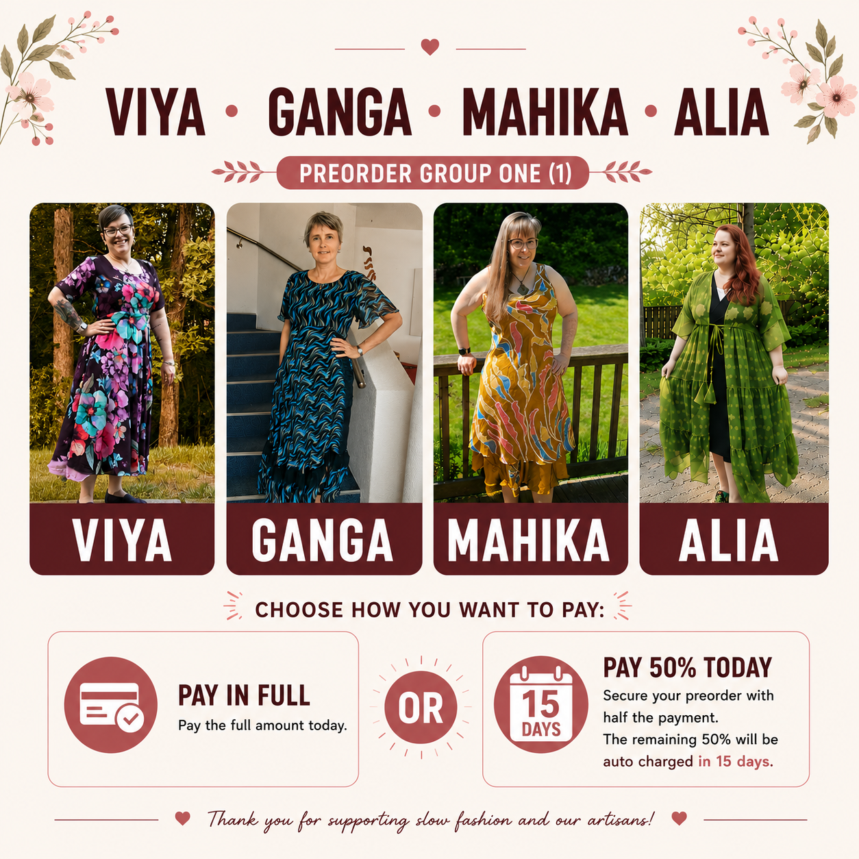 Viya/Ganga/Mahika/Alia (Unlined)
