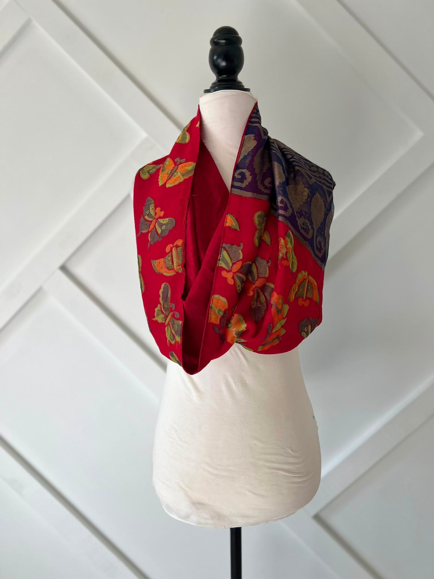 40 inch Reversible Infinity Scarf (short)-003 - Rangeelaa- Fairtrade Sustainable Women's Clothingscarf