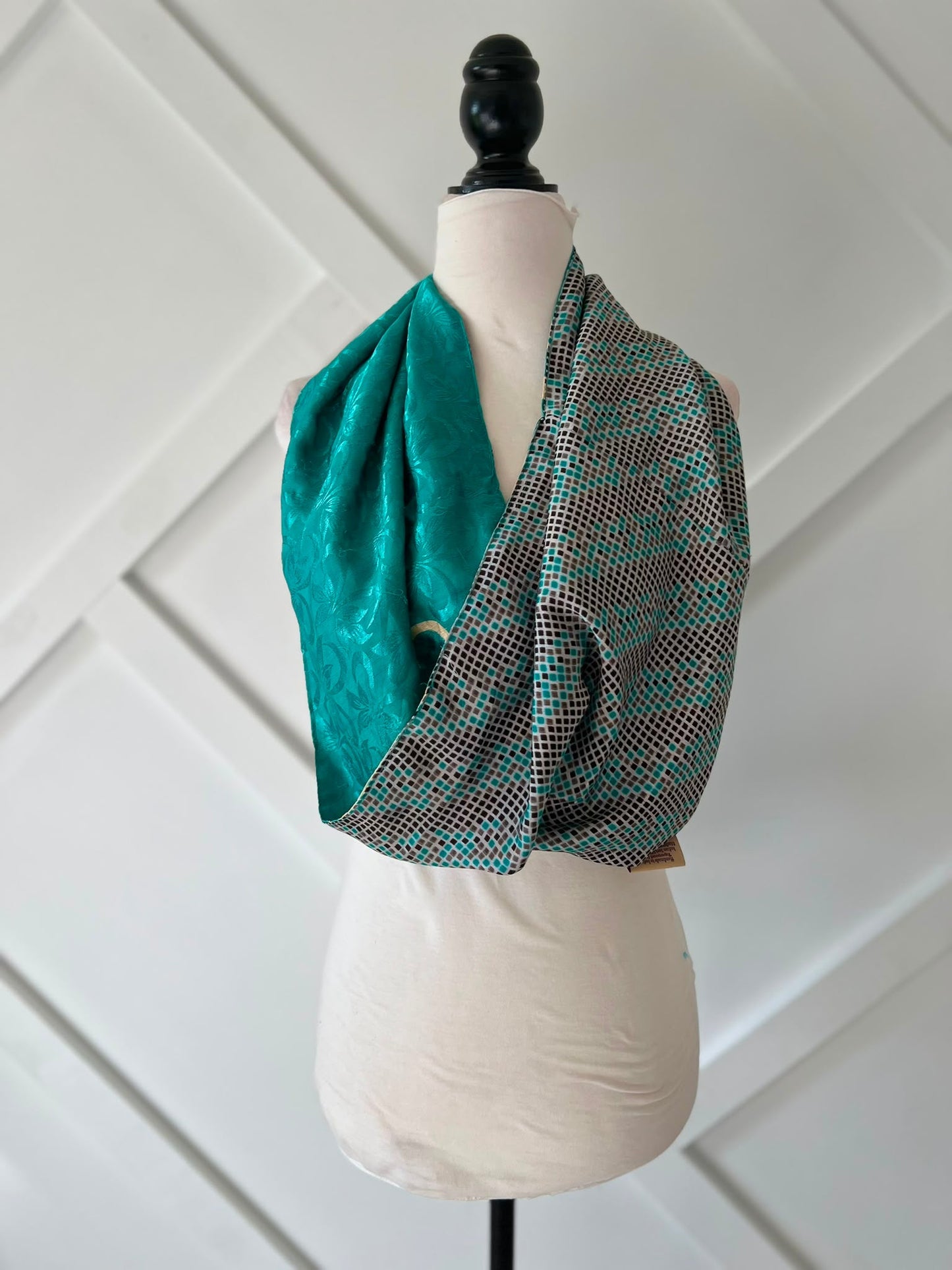 40 inch Reversible Infinity Scarf (short)-016 - Rangeelaa- Fairtrade Sustainable Women's Clothingscarf
