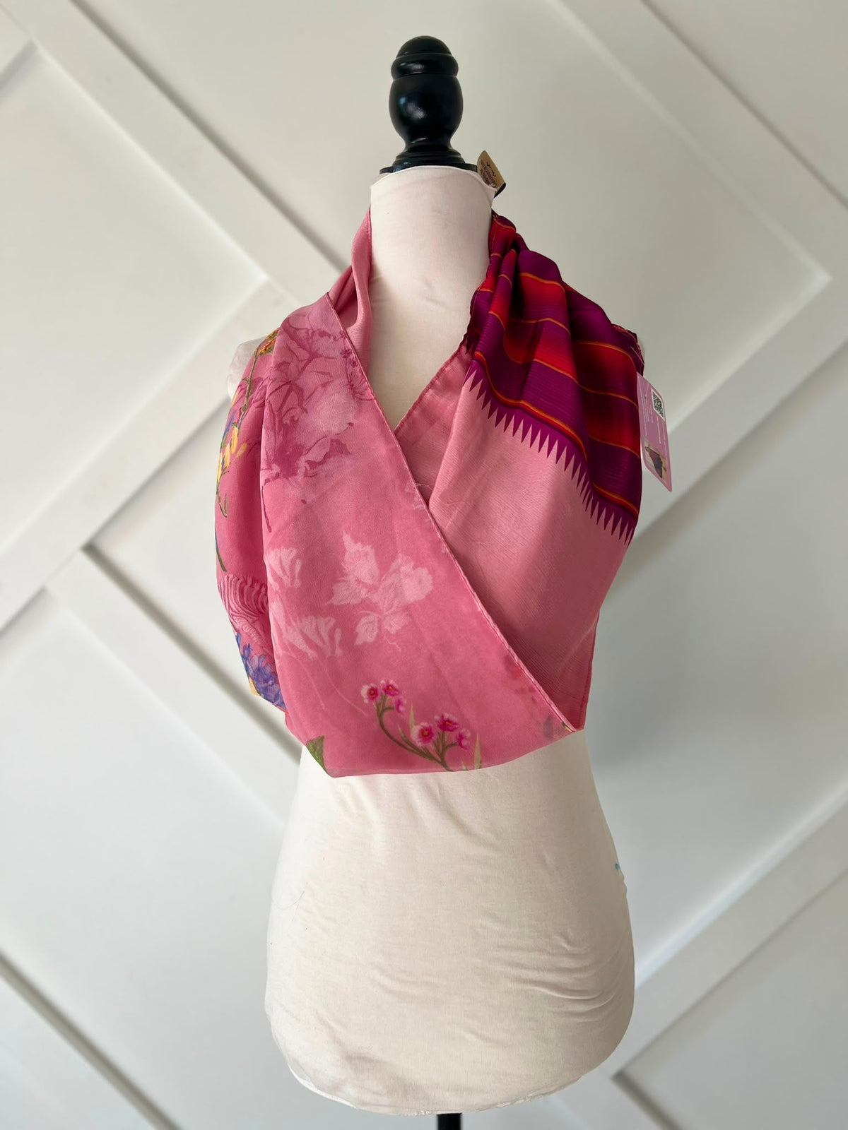 40 inch Reversible Infinity Scarf (short)-021 - Rangeelaa- Fairtrade Sustainable Women's Clothingscarf