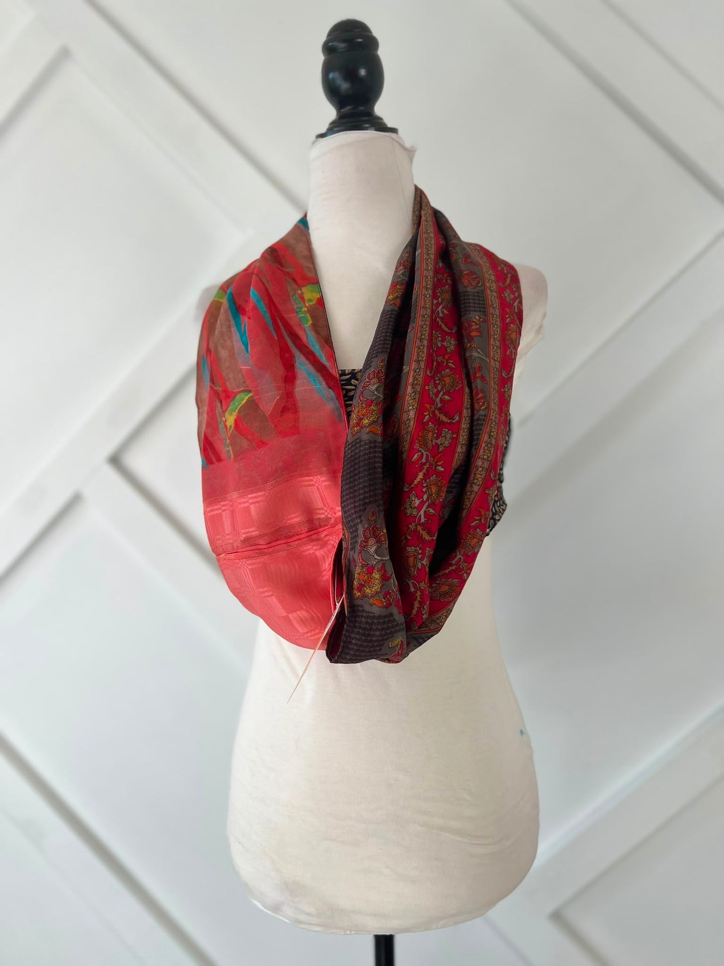 40 inch Reversible Infinity Scarf (short)-048 - Rangeelaa- Fairtrade Sustainable Women's Clothingscarf