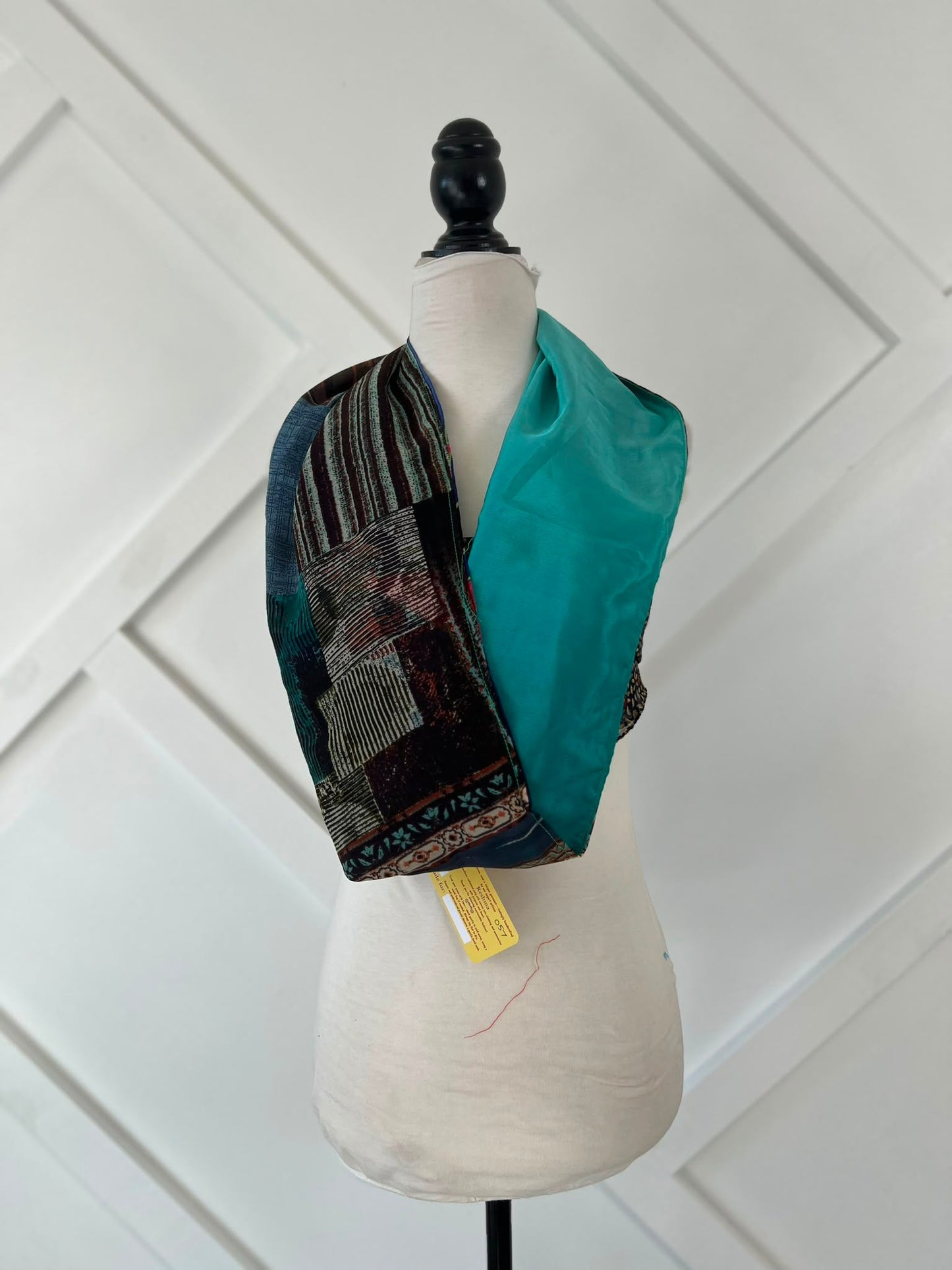 40 inch Reversible Infinity Scarf (short)-057 - Rangeelaa- Fairtrade Sustainable Women's Clothingscarf