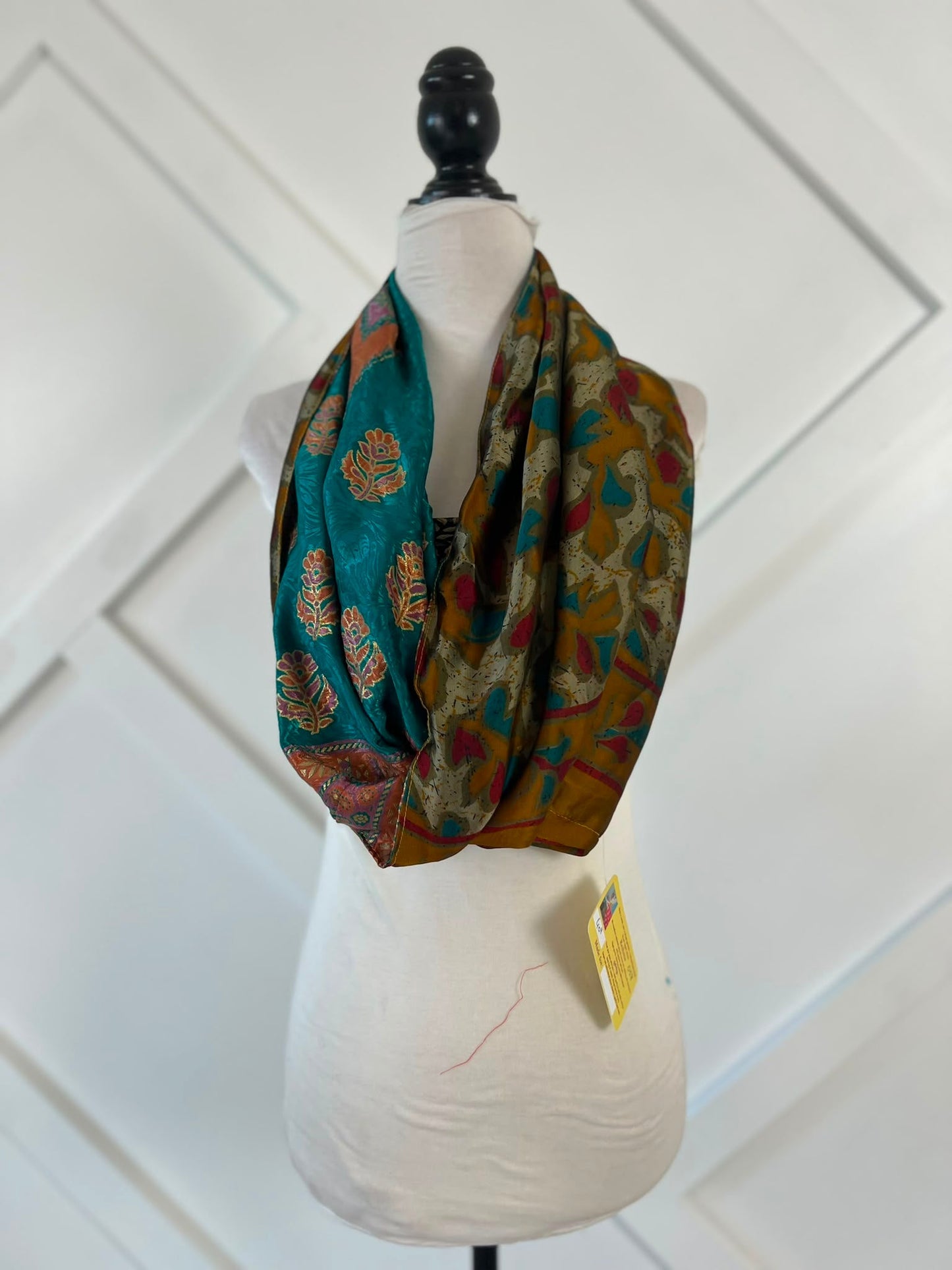 40 inch Reversible Infinity Scarf (short)-058 - Rangeelaa- Fairtrade Sustainable Women's Clothingscarf
