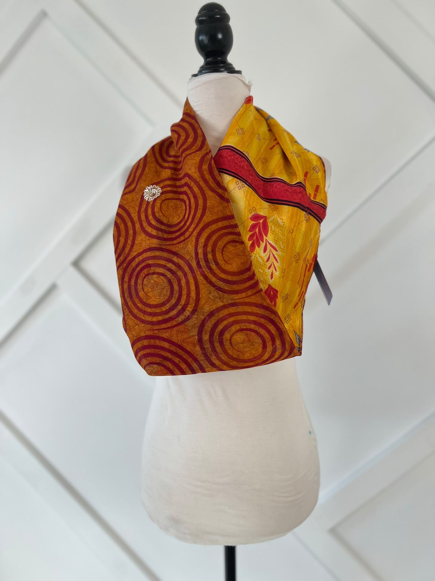 40 inch Reversible Infinity Scarf (short)-069 - Rangeelaa- Fairtrade Sustainable Women's Clothingscarf