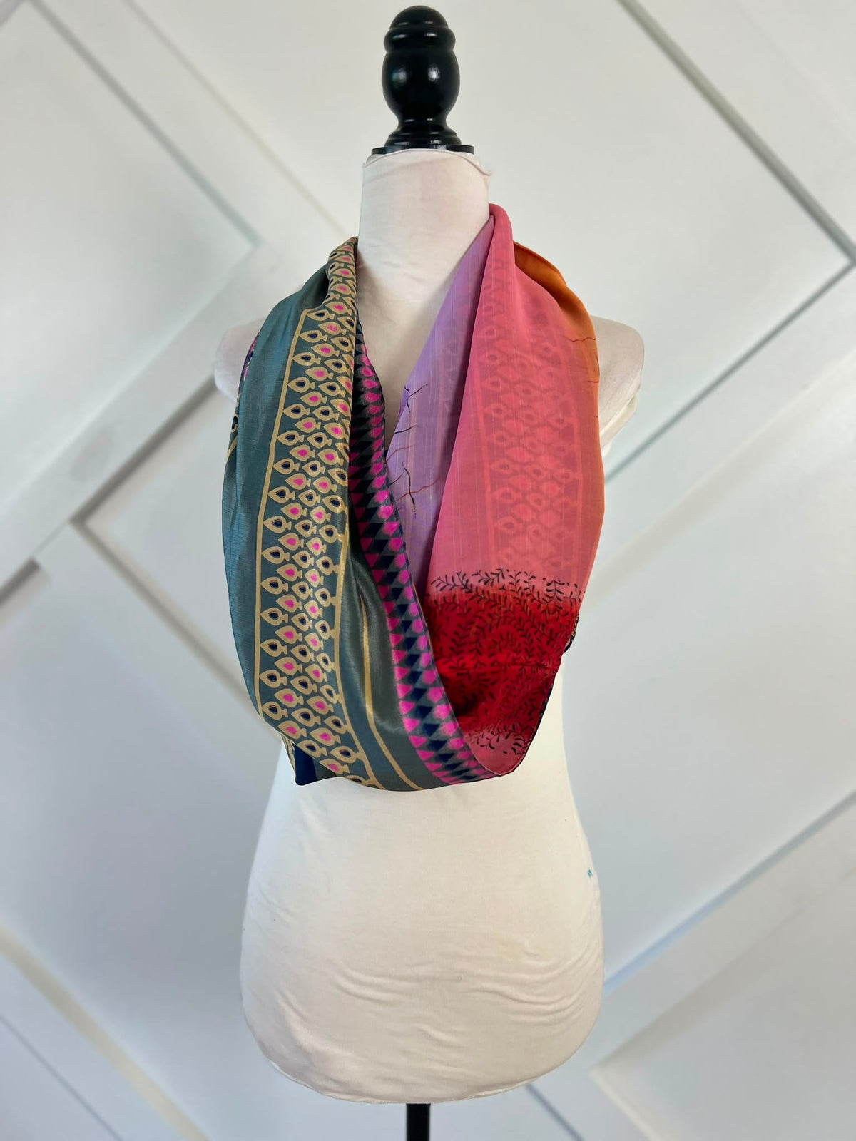 40 inch Reversible Infinity Scarf (short)-115 - Rangeelaa- Fairtrade Sustainable Women's Clothingscarf