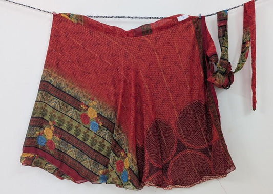Athena.T-Festive XL Tea skirt ES013 - Rangeelaa- Fairtrade Sustainable Women's Clothingsaree wrap skirts