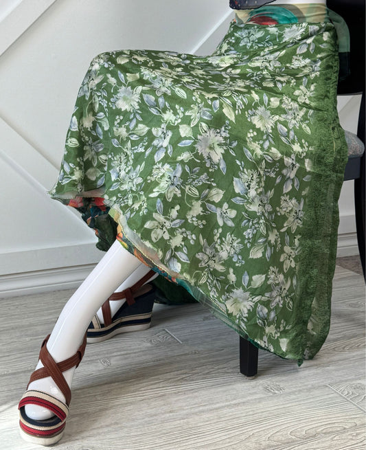 Digital print Premium Regular Ankle Skirt - M055 - Rangeelaa - Fairtrade Sustainable Women's Clothingsaree wrap skirts
