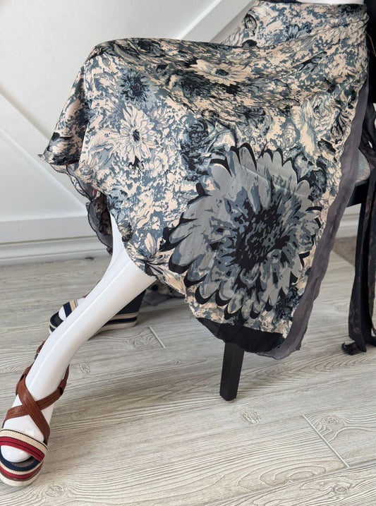Digital print Premium XL Calf skirt - M037 - Rangeelaa - Fairtrade Sustainable Women's Clothingsaree wrap skirts