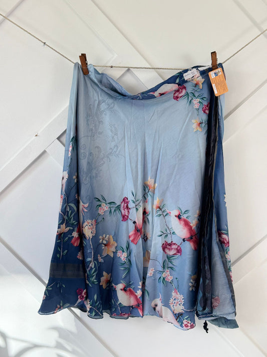 Dola Silk Digital print Premium Regular Ankle skirt - AS017 - Rangeelaa - Fairtrade Sustainable Women's Clothingsaree wrap skirts