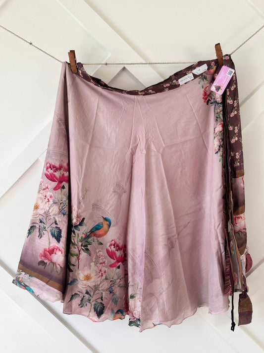 Dola silk Digital print Premium Regular Calf Skirt - BS018 - Rangeelaa - Fairtrade Sustainable Women's Clothingsaree wrap skirts