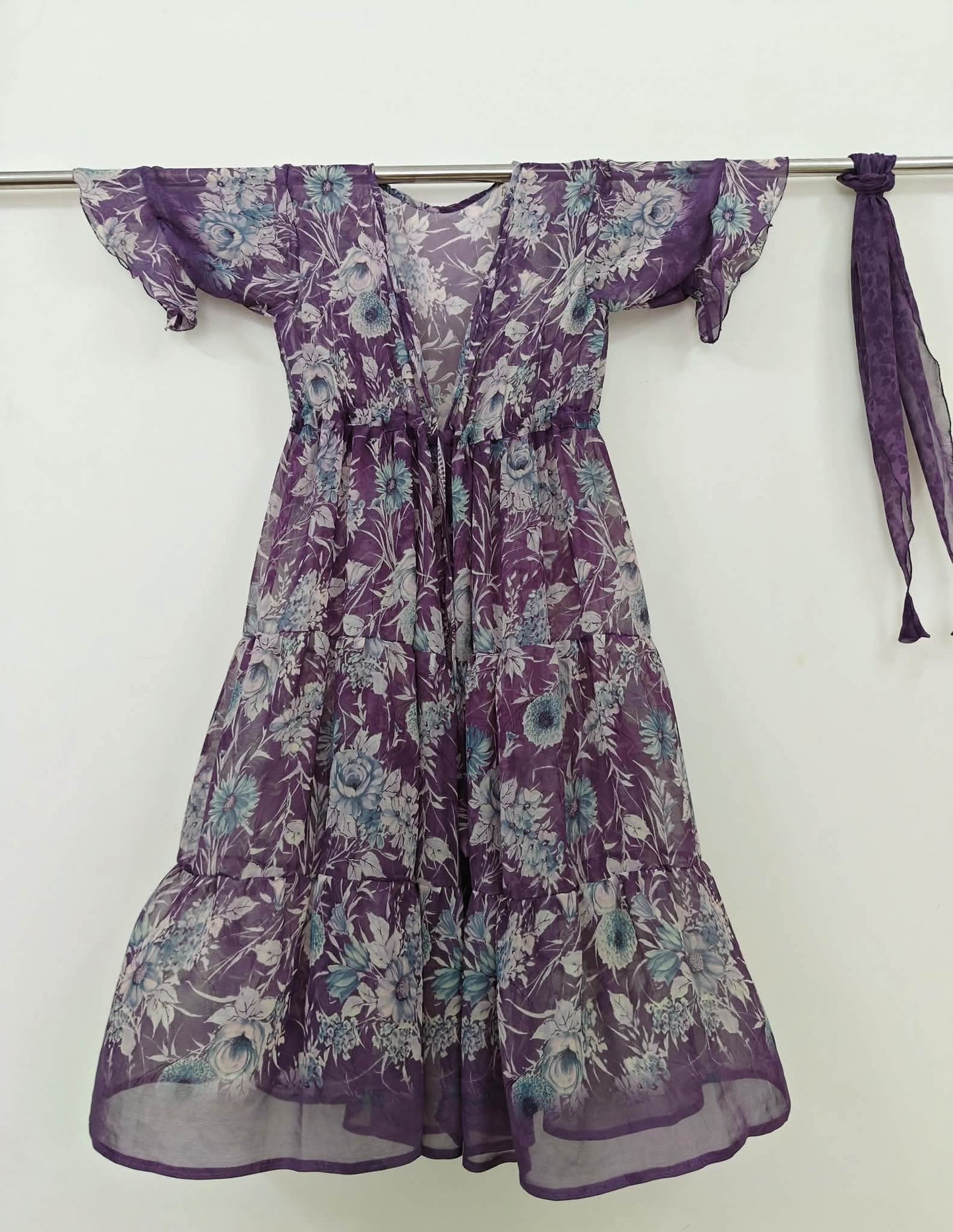 Dyhanna.H-Plus Alia tiered shrug with scarf - Rangeelaa- Fairtrade Sustainable Women's Clothingdresses