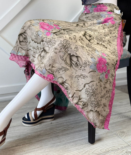 Festive Regular Calf skirt - M076 - Rangeelaa - Fairtrade Sustainable Women's Clothingsaree wrap skirts