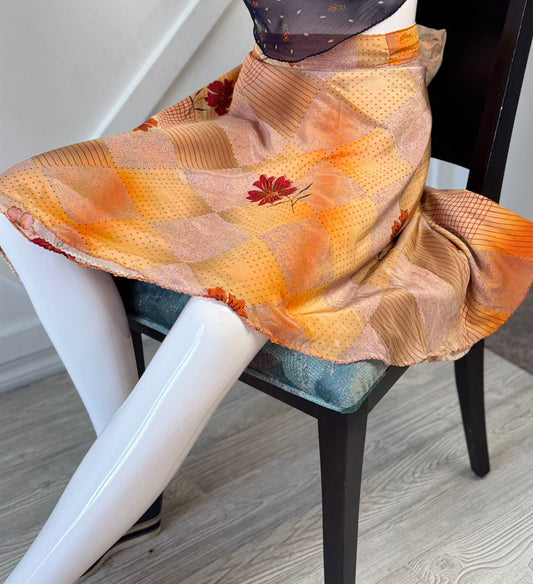 Festive XL Mini skirt - M071 - Rangeelaa - Fairtrade Sustainable Women's Clothingsaree wrap skirts