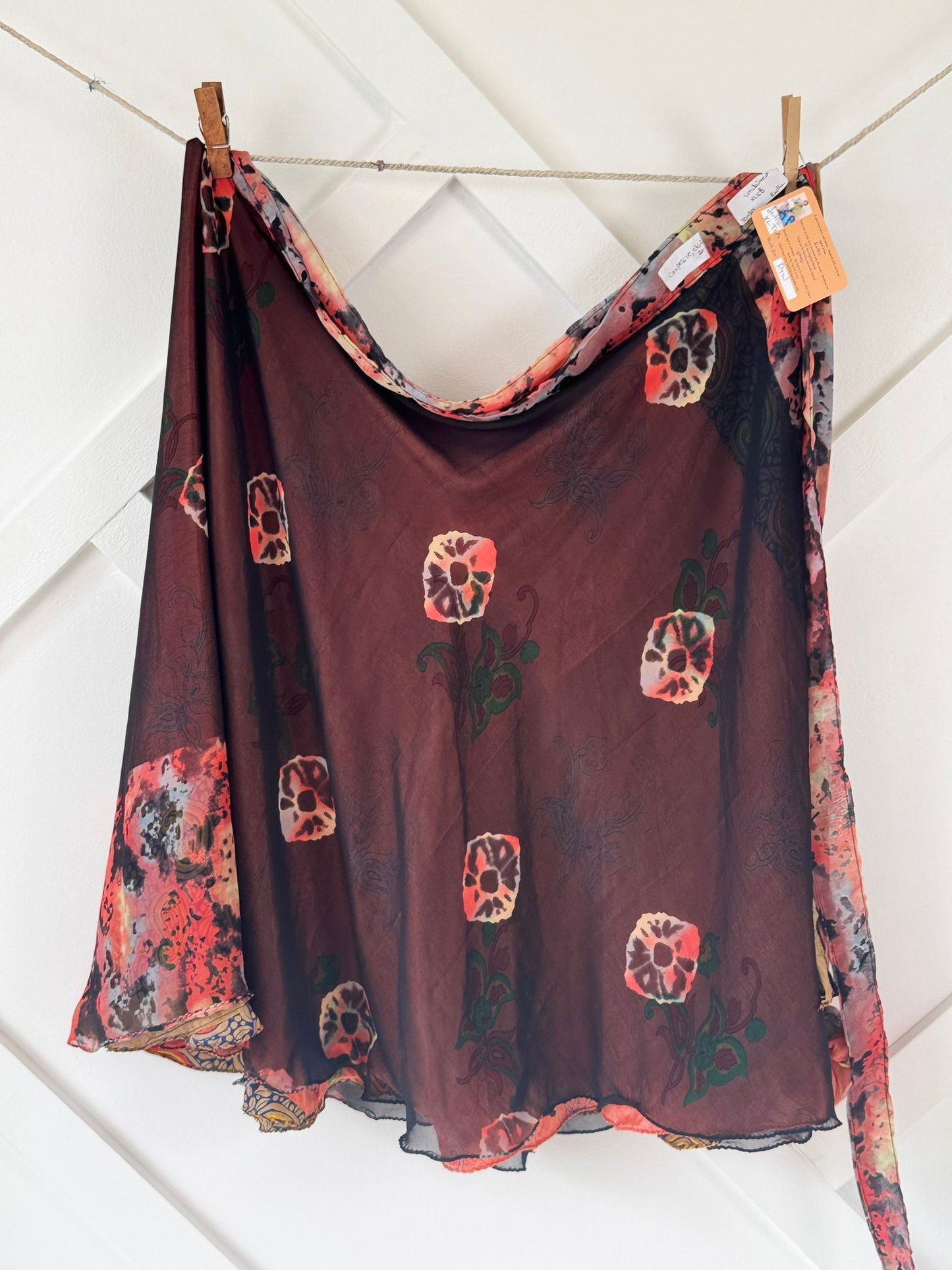 Festive XL Tea skirt - M059 - Rangeelaa - Fairtrade Sustainable Women's Clothingsaree wrap skirts