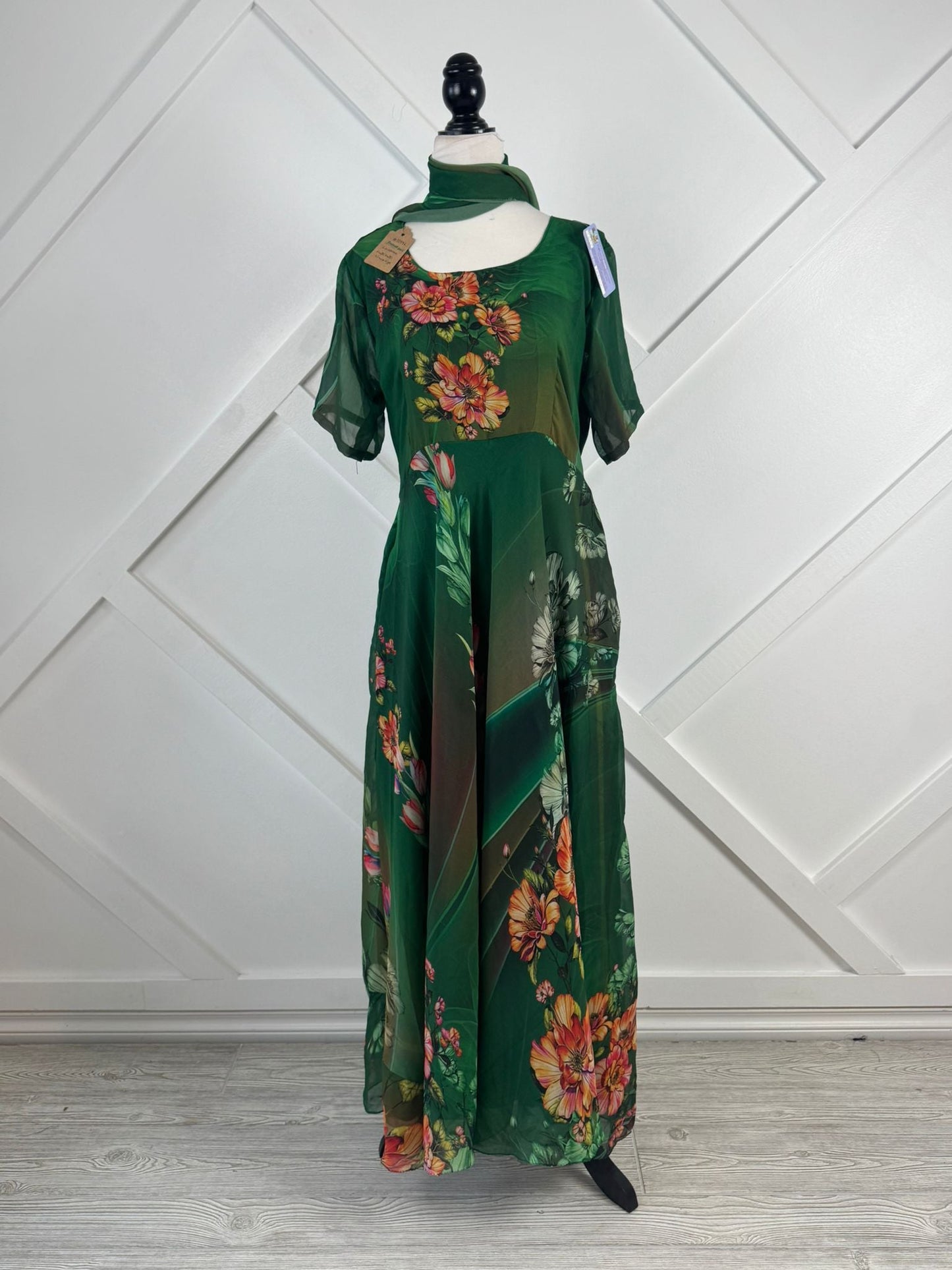 Lavonne - Digital print Non Plus LINED Viya Dress - Dispatch Payment - Rangeelaa - Fairtrade Sustainable Women's Clothing