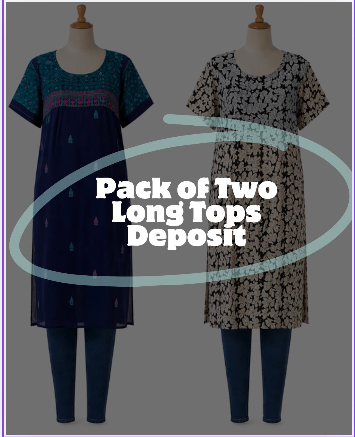 Long Tops Pack of Two - Preorder Deposit - Rangeelaa - Fairtrade Sustainable Women's Clothing