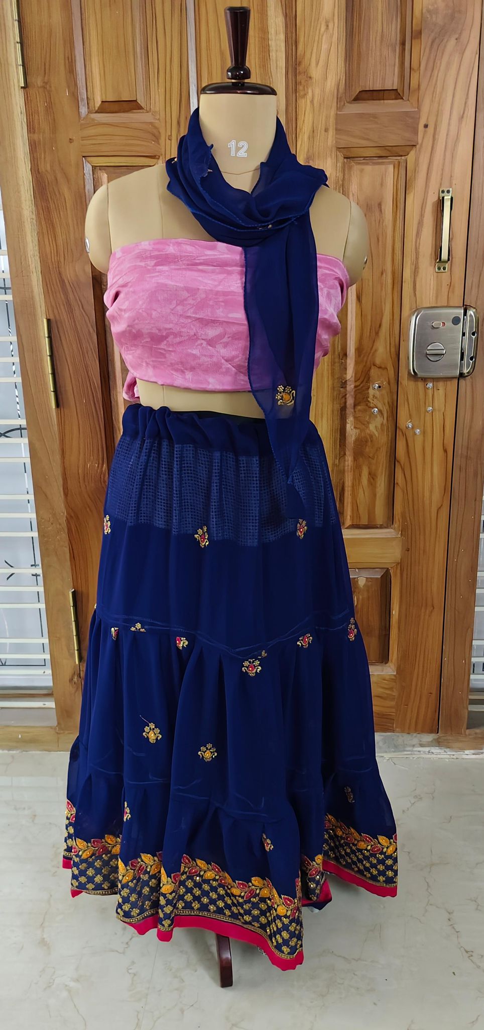 Maria.G-Dispatch Embroidery Premium XL skaya Ankle Wrap Tiered Skirt - Rangeelaa- Fairtrade Sustainable Women's Clothing