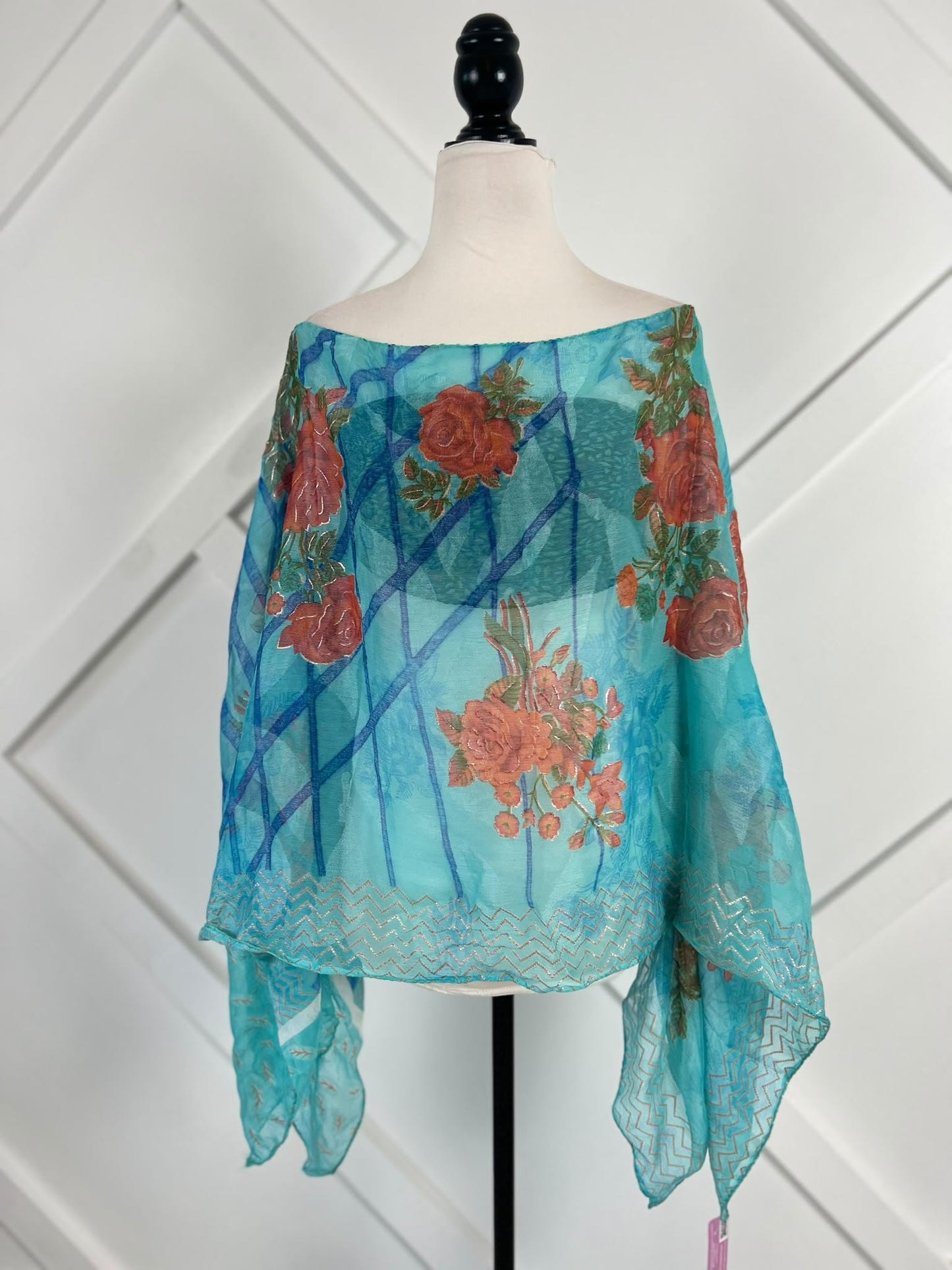 Poncho-029 - Rangeelaa- Fairtrade Sustainable Women's Clothing