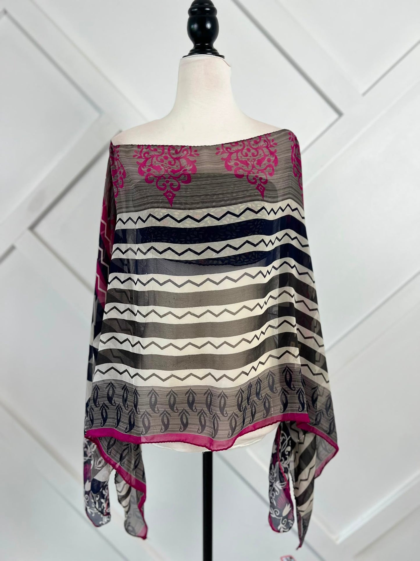 Poncho-069 - Rangeelaa- Fairtrade Sustainable Women's Clothing