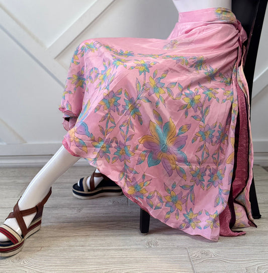 Premium XL Ankle skirt - M027 - Rangeelaa - Fairtrade Sustainable Women's Clothingsaree wrap skirts