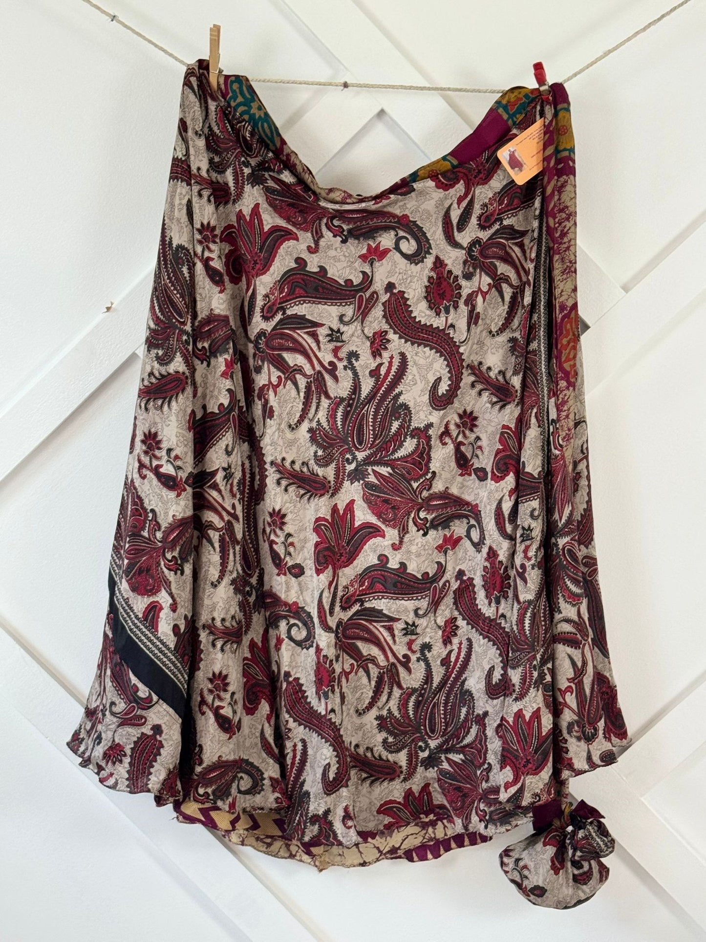 Regular Ankle Patch work Wrap Skirt-P009 - Rangeelaa- Fairtrade Sustainable Women's Clothing