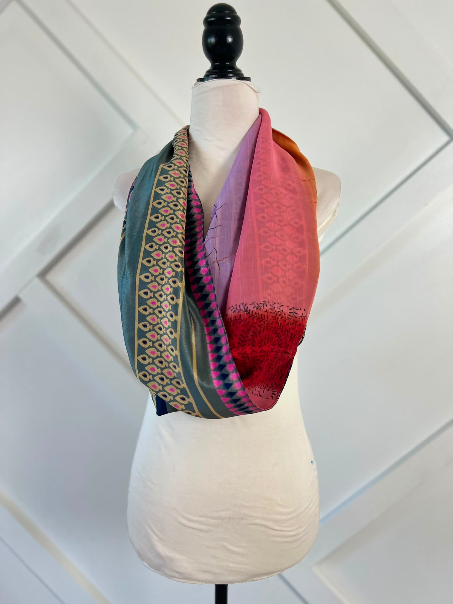 40 inch Reversible Infinity Scarf (short)-115