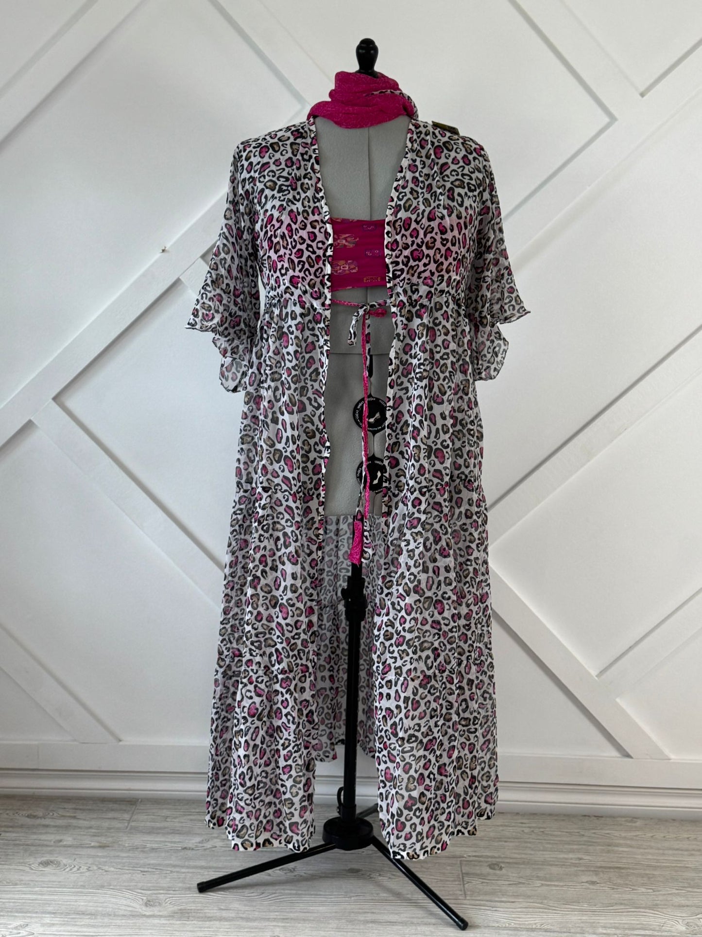 Plus Alia tiered shrug with scarf-W008