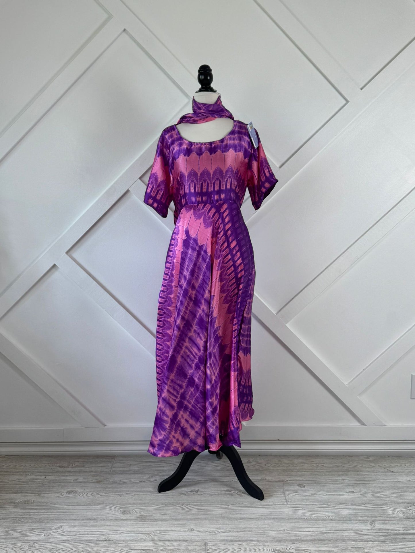 Petite Regular Viya Dress with scarf-ED009