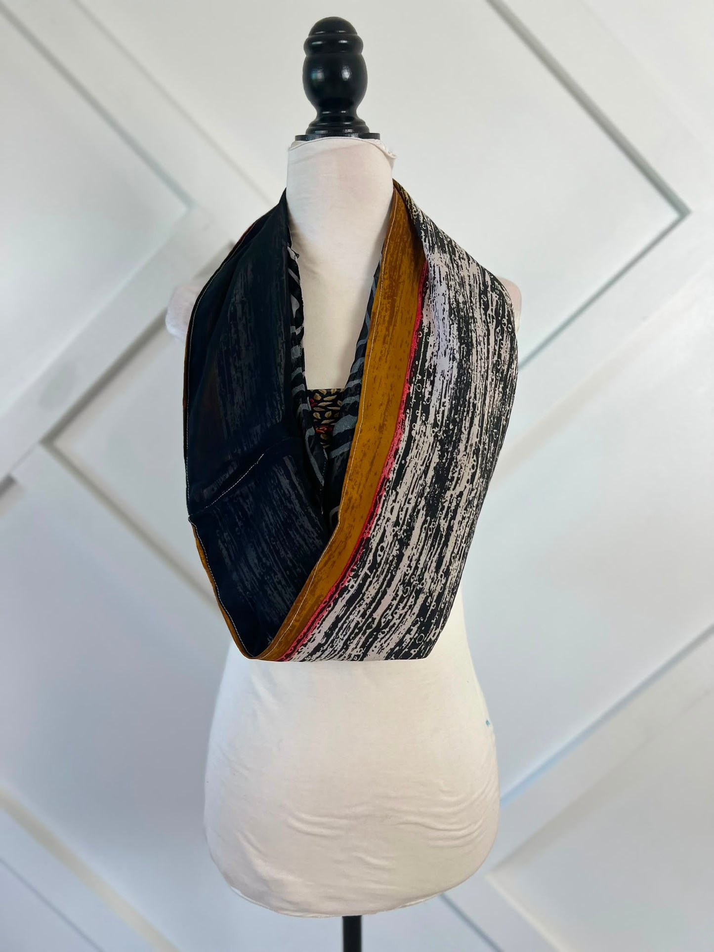 40 inch Reversible Infinity Scarf (short)-109
