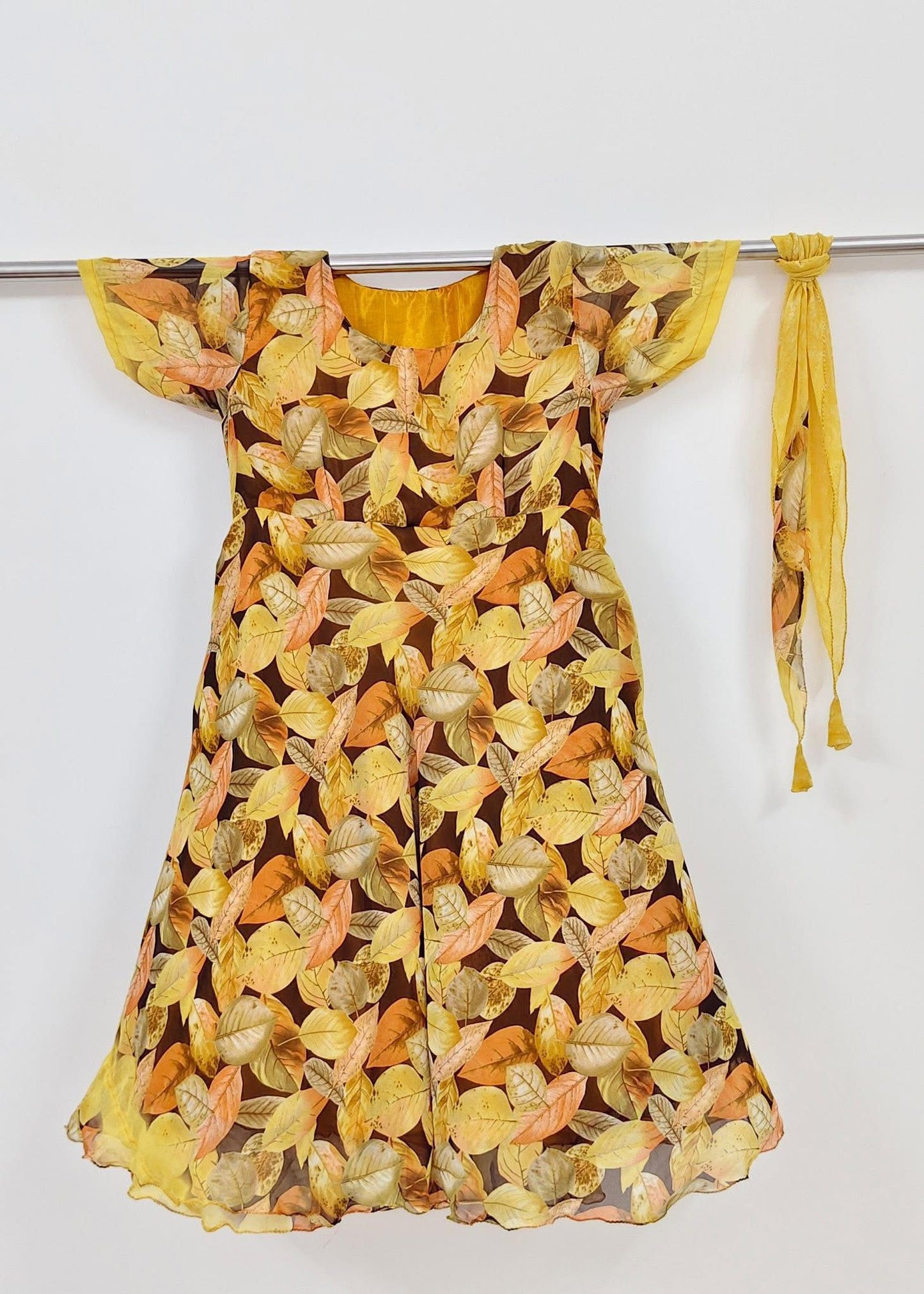 Outi-Regular Lined Viya Dress with Scarf