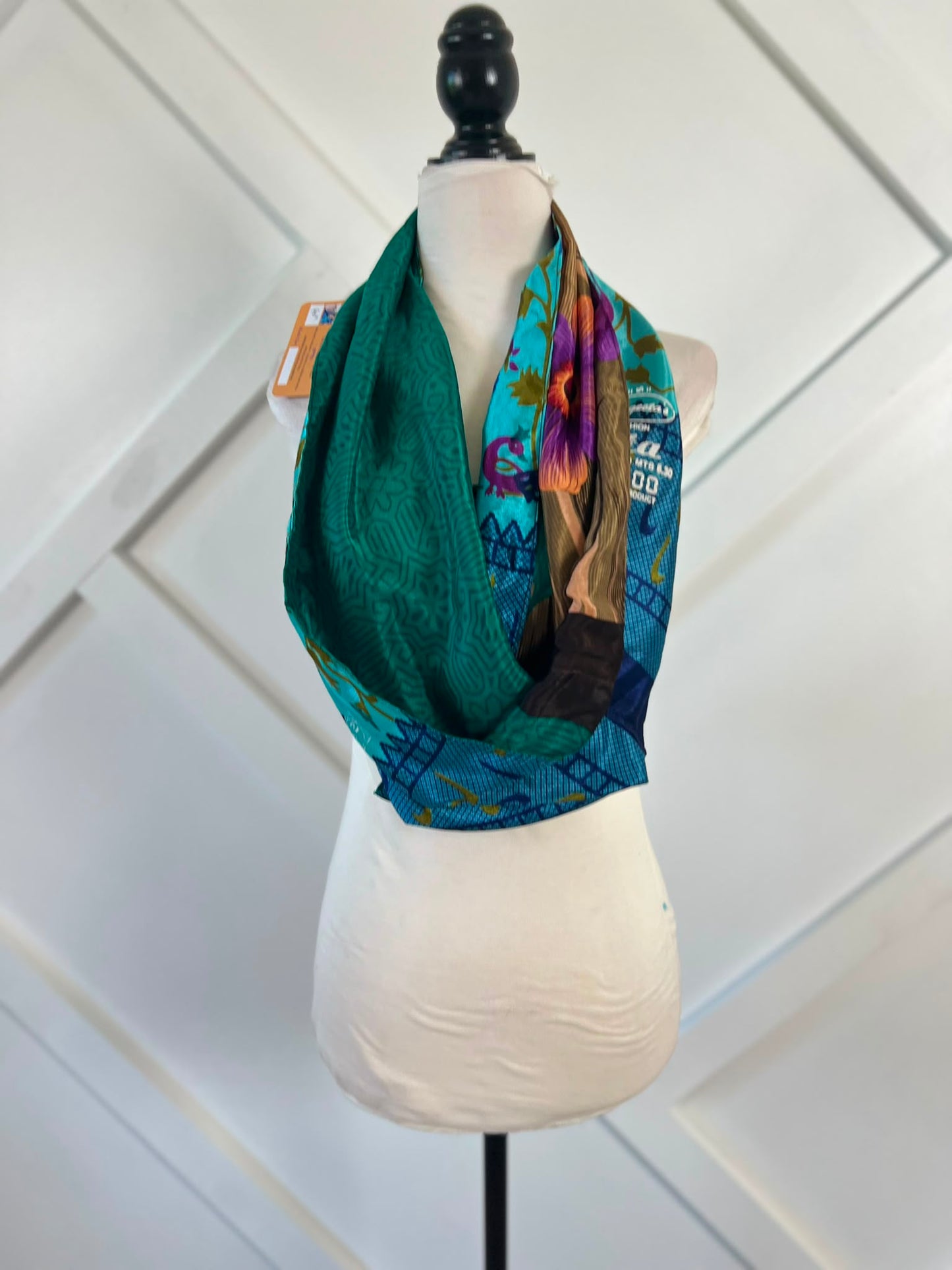 40 inch Reversible Infinity Scarf (short)-122
