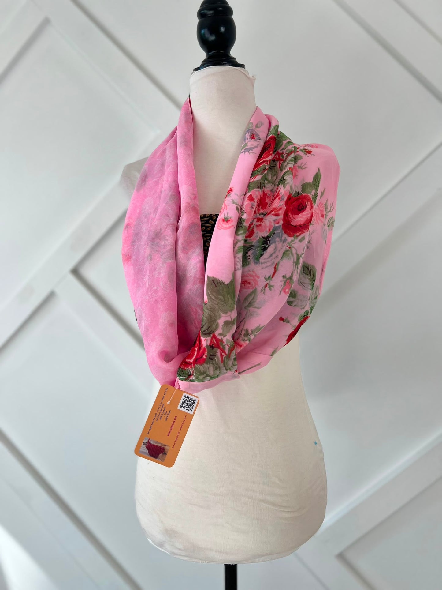 40 inch Reversible Infinity Scarf (short)-035