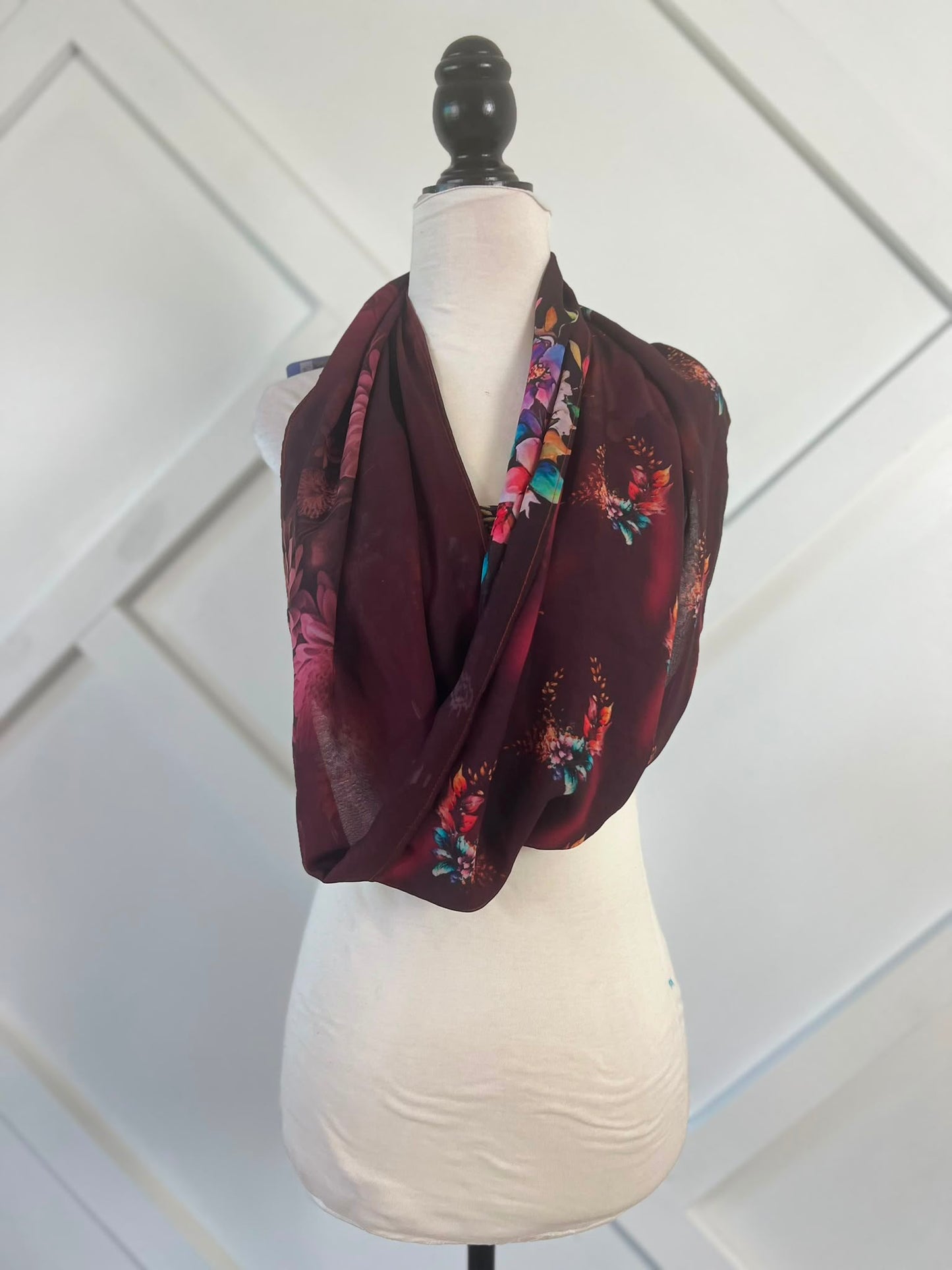 40 inch Reversible Infinity Scarf (short)-080