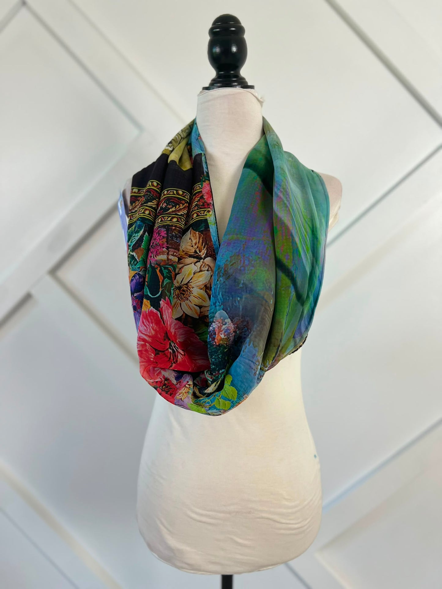 40 inch Reversible Infinity Scarf (short)-105