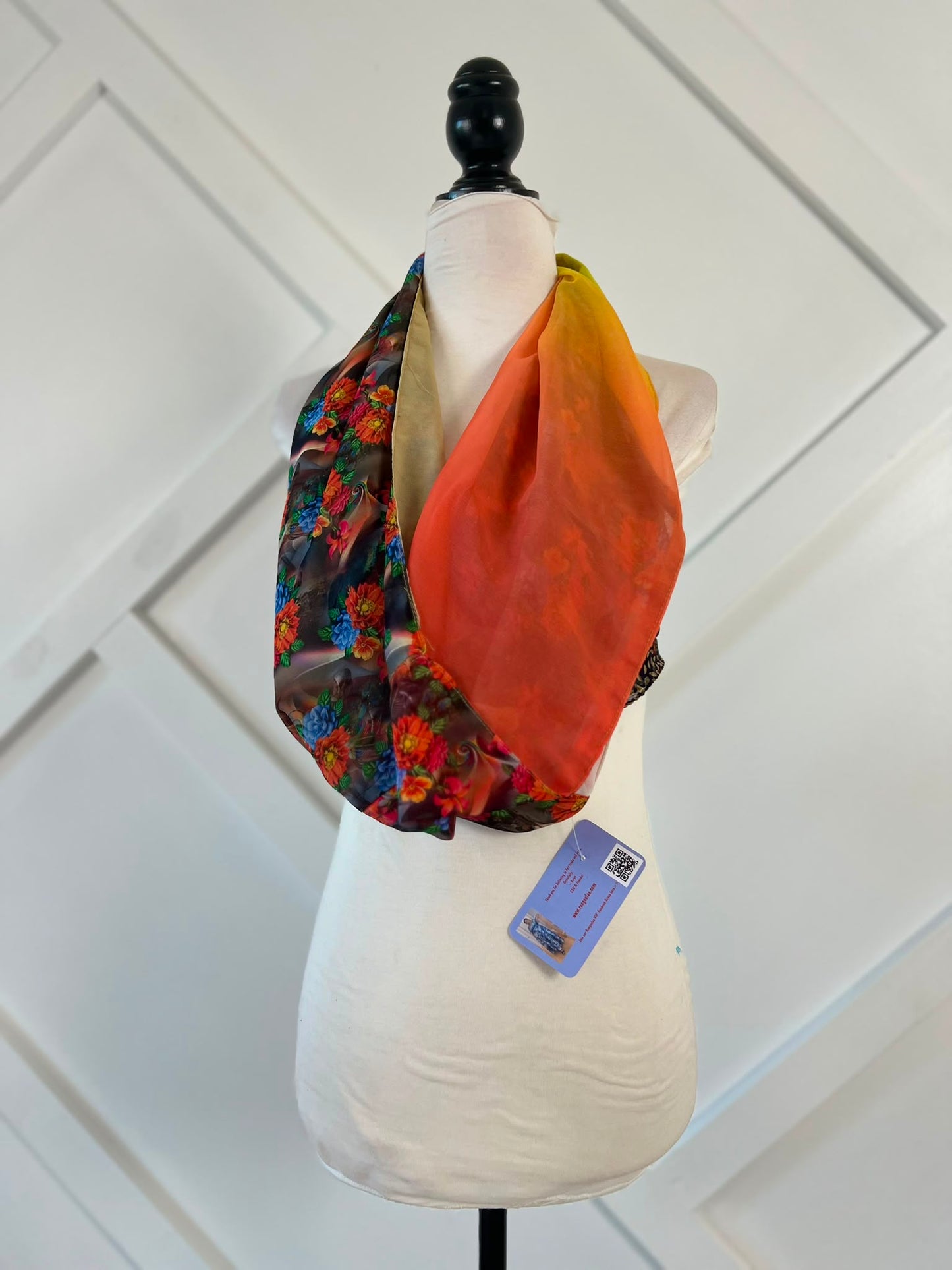 40 inch Reversible Infinity Scarf (short)-053