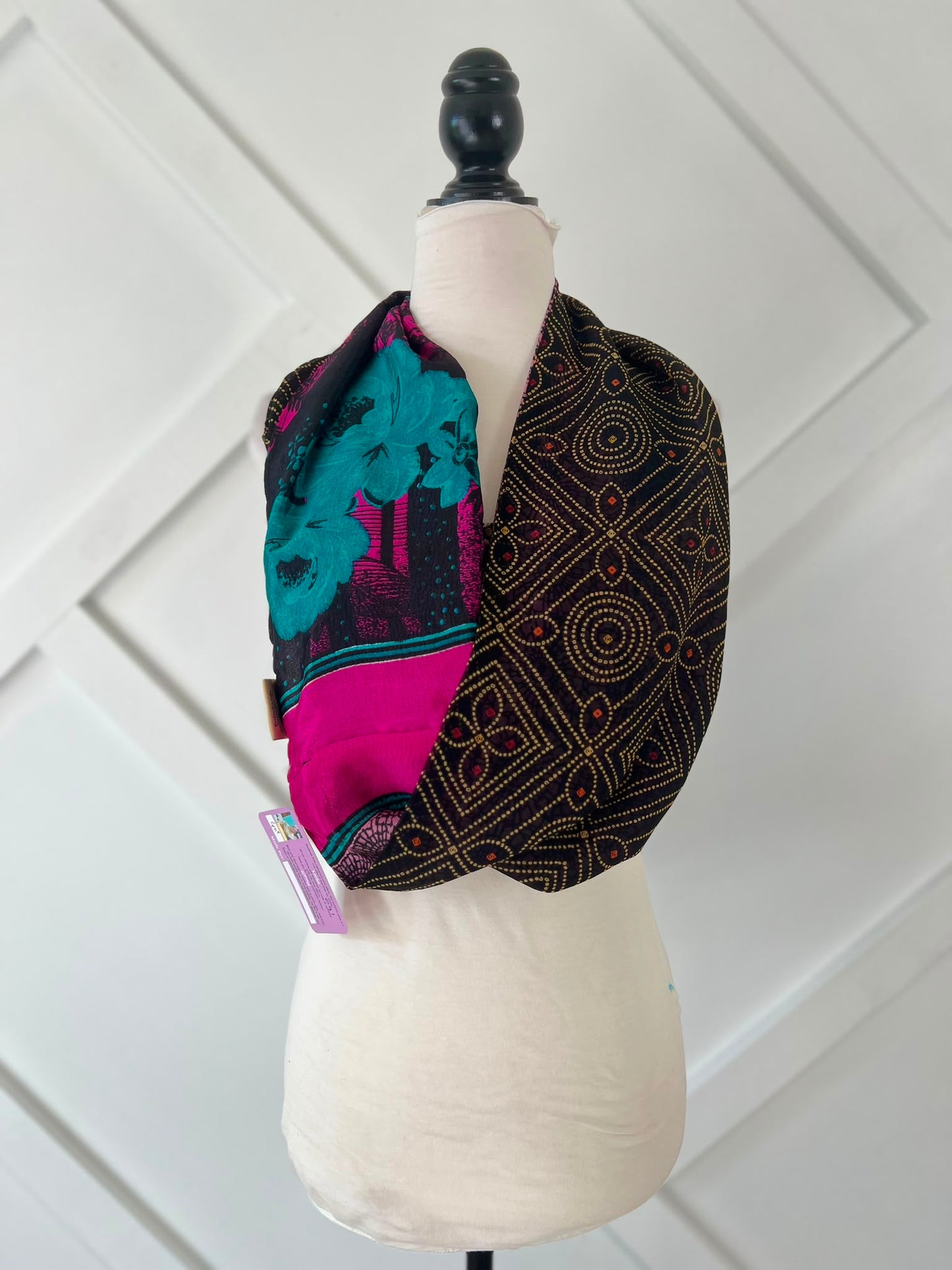 40 inch Reversible Infinity Scarf (short)-041