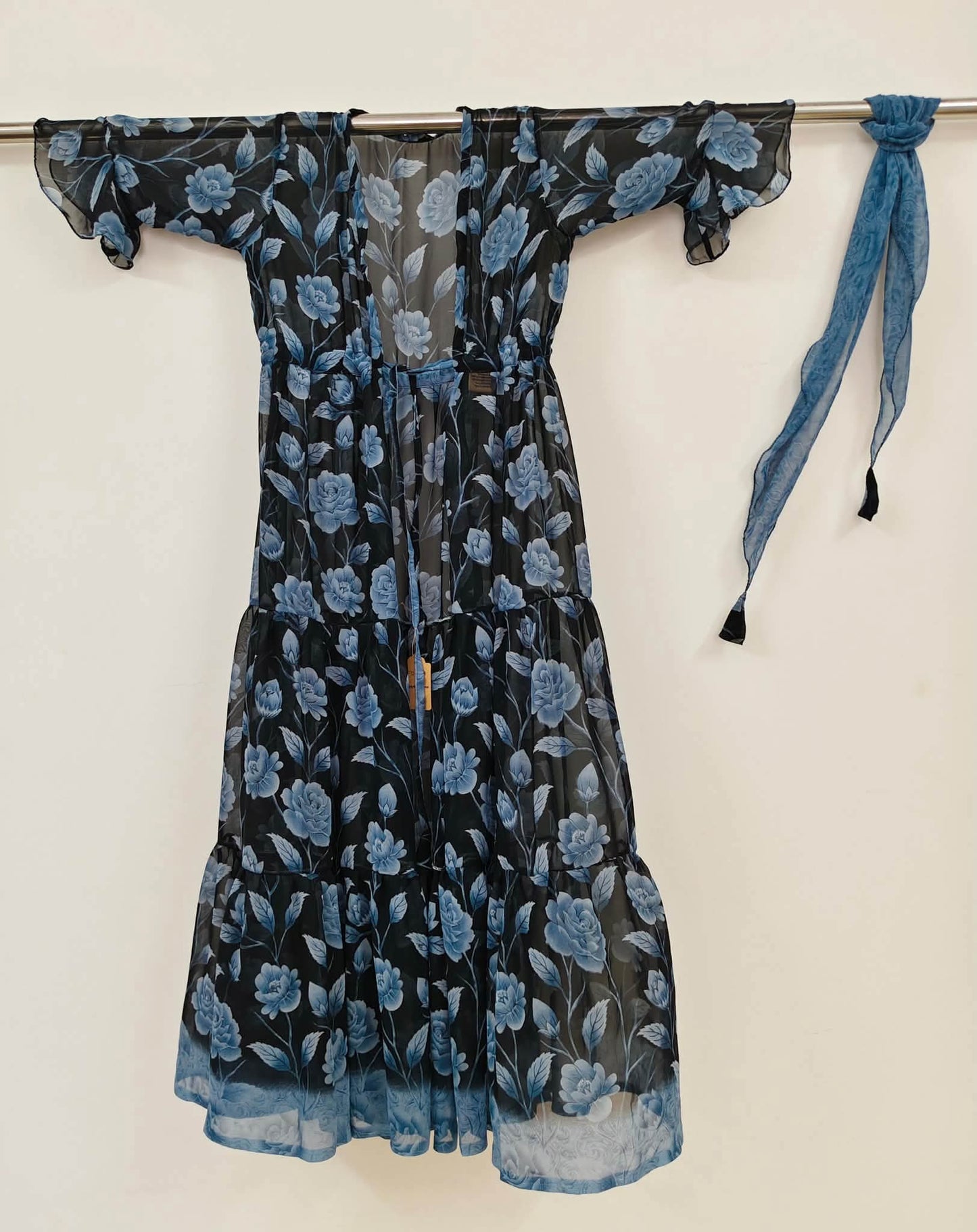 Saschie.P-Slim Petite Alia shrug with scarf - Rangeelaa- Fairtrade Sustainable Women's Clothingdresses