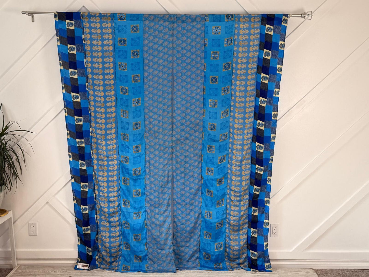 Set of Two curtain panels 40 inch(w)84 inch(L) - S011 - Rangeelaa - Fairtrade Sustainable Women's Clothing