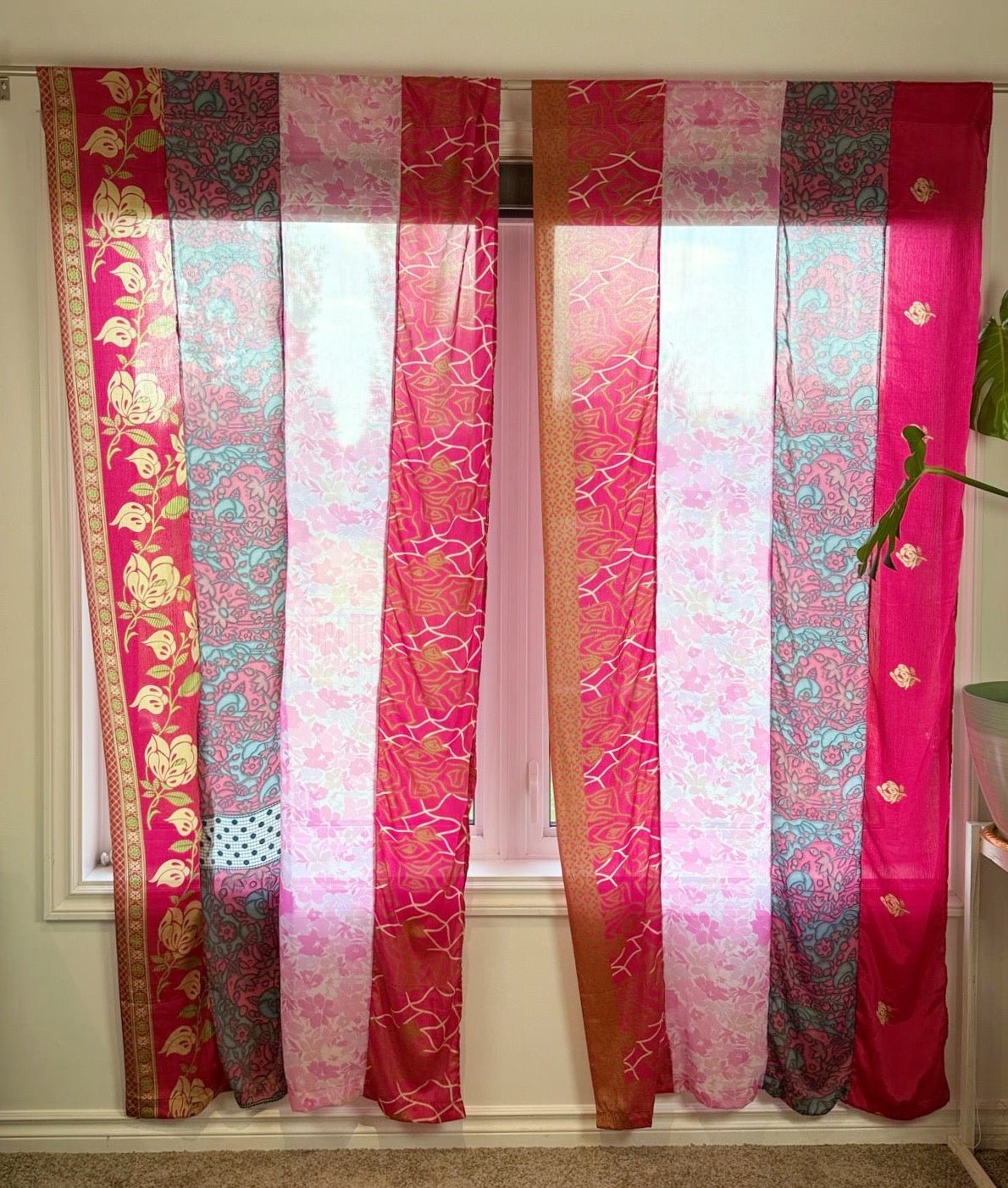 Set of Two curtain panels 40 inch(w)84 inch(L) - S020 - Rangeelaa - Fairtrade Sustainable Women's Clothing