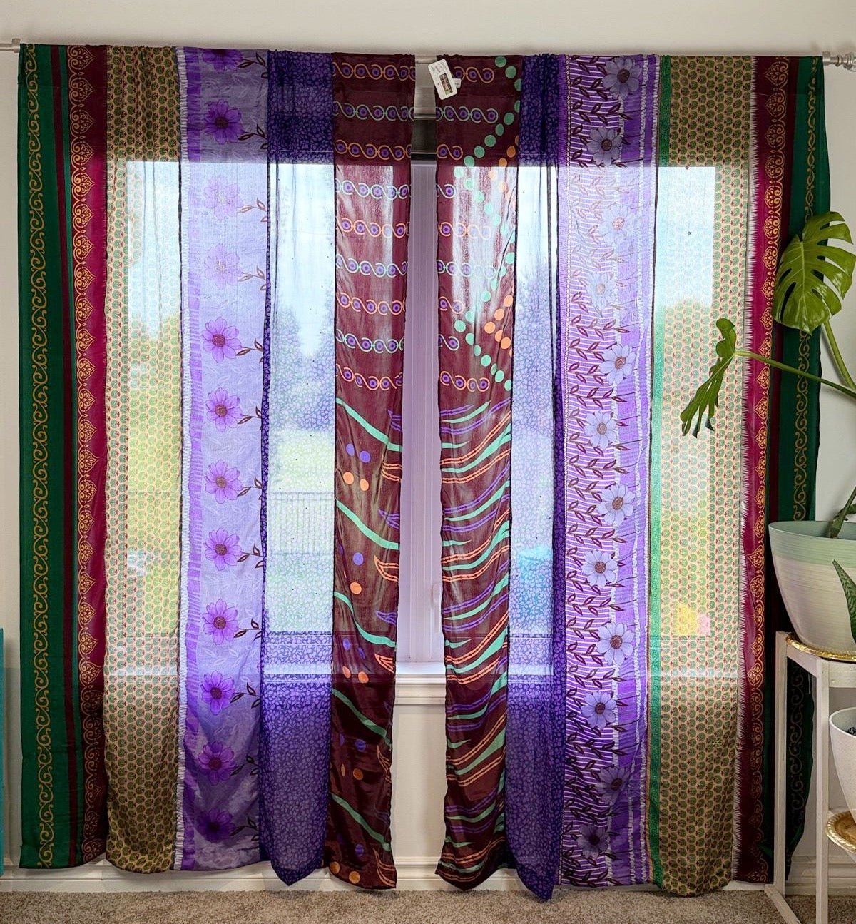 Set of Two curtain panels 50 inch(w)84 inch(L) - B006 - Rangeelaa - Fairtrade Sustainable Women's Clothing