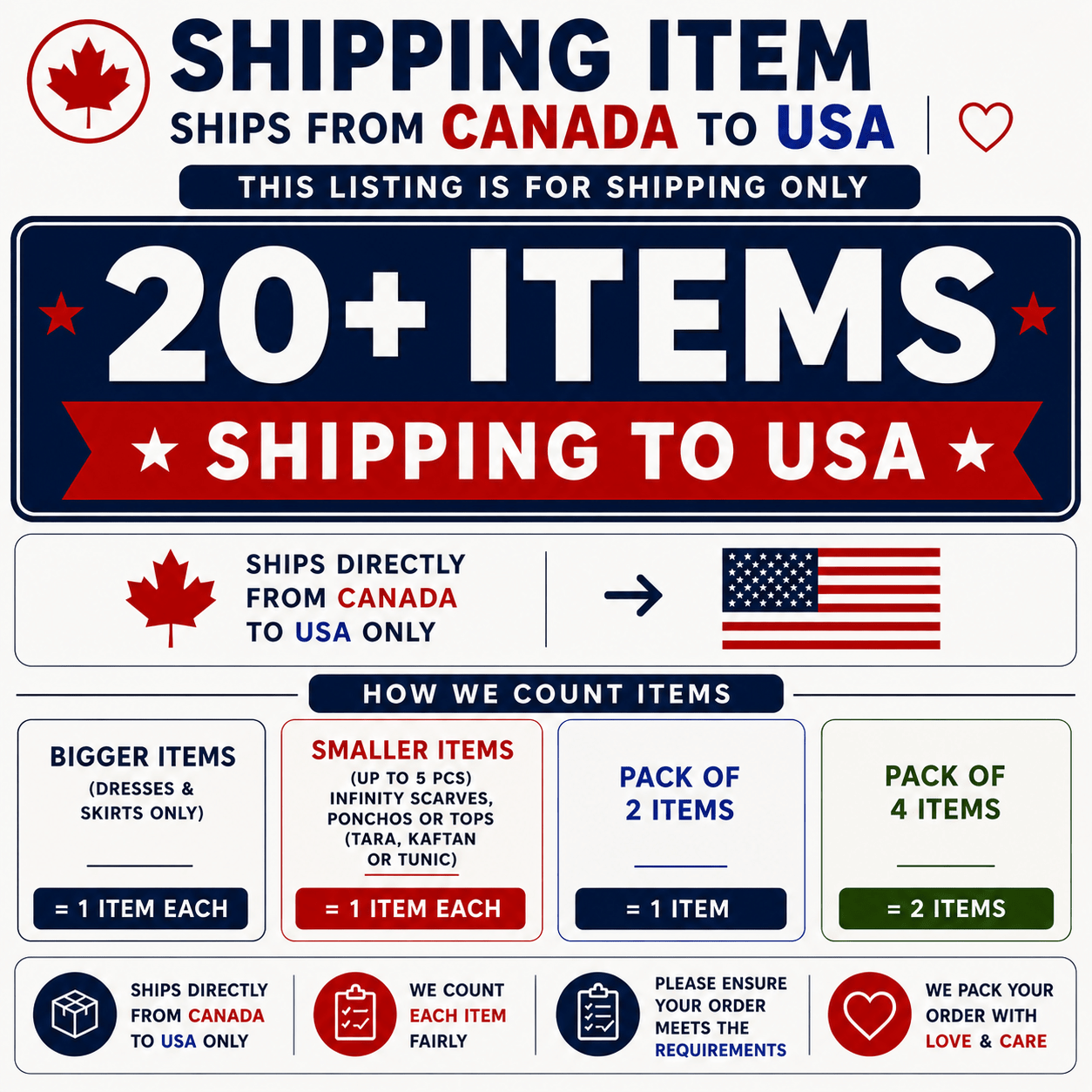 Shipping charges for 20+ items - USA - Rangeelaa - Fairtrade Sustainable Women's Clothing