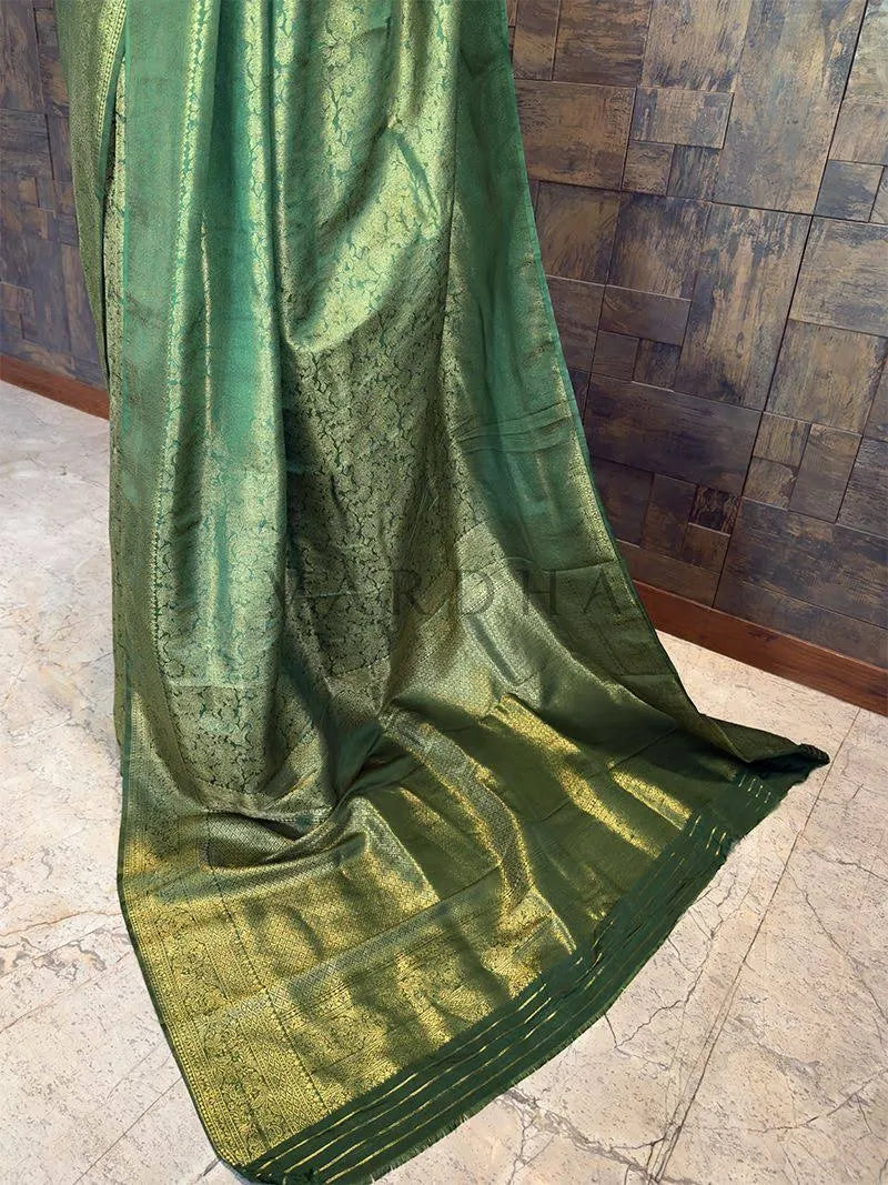 Emerald Green Kanjivaram Silk Saree