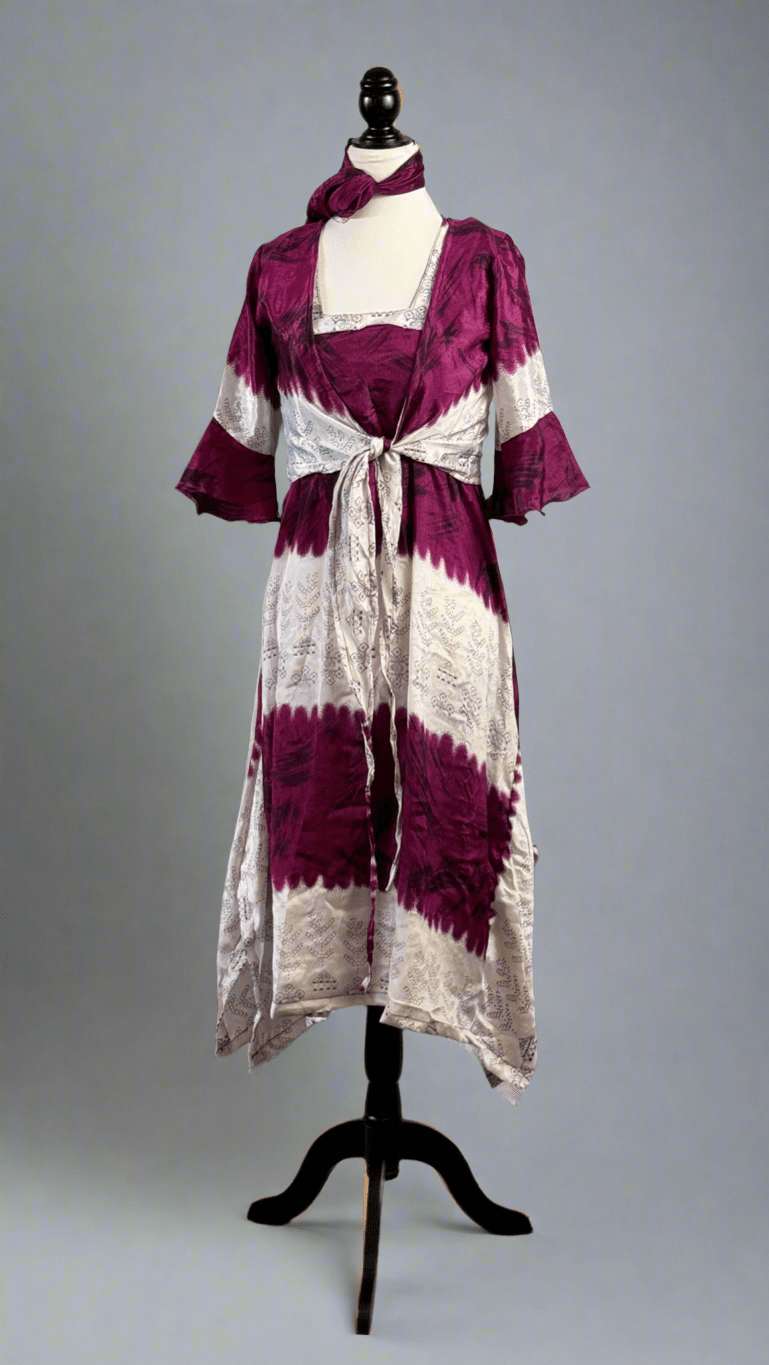 Slim Petite Tanju(Two piece) dress with scarf V001