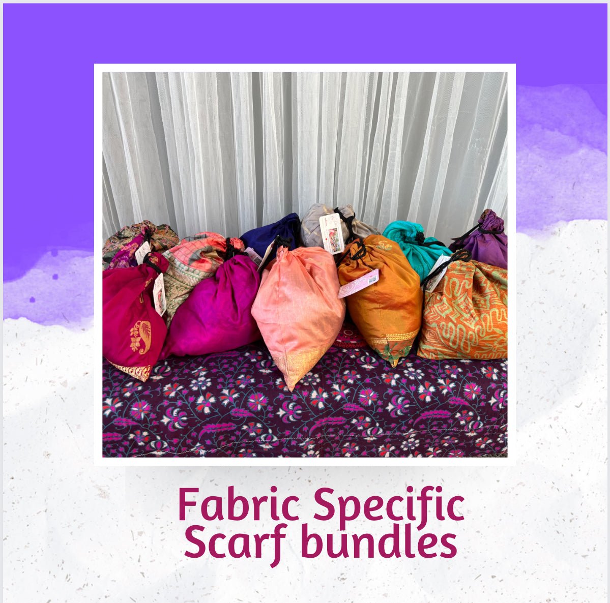 Fabric Specific Scarf Bundles - Rangeelaa- Fairtrade Sustainable Women's Clothing