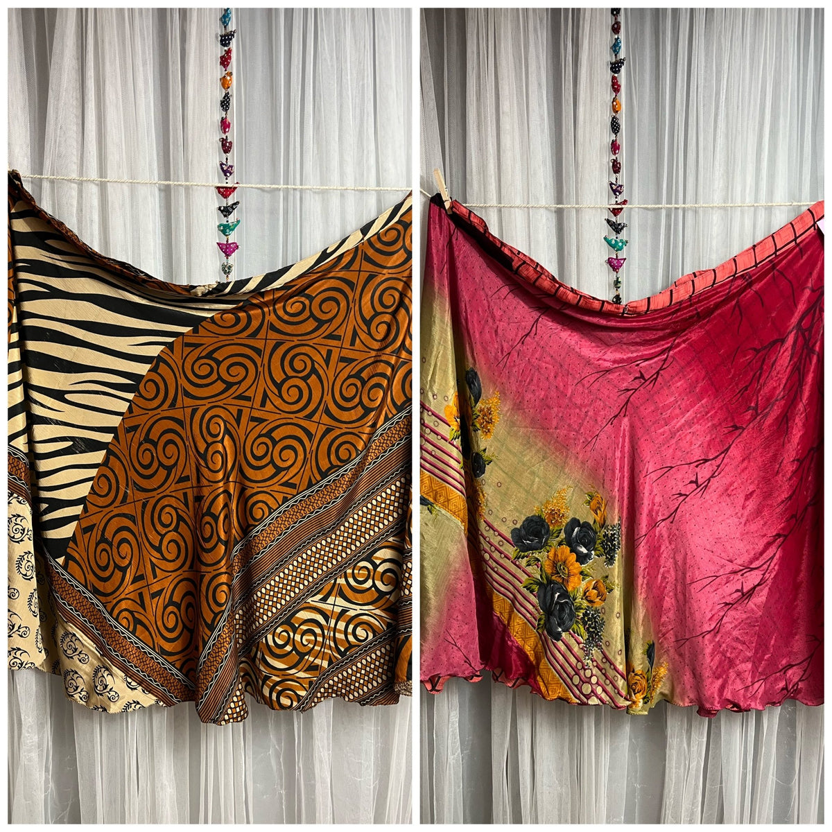 Festive Goddess Sari saree Wrap Skirts collection - Rangeelaa- Fairtrade Sustainable Women's Clothing