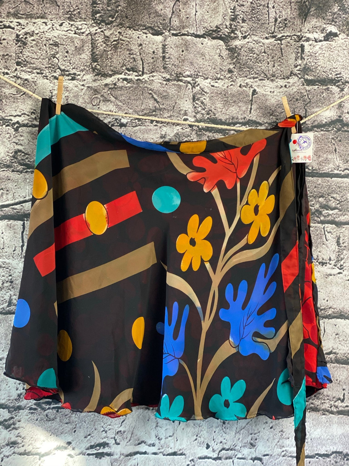 Festive Regular Mini Sari saree wrap Skirts - Rangeelaa- Fairtrade Sustainable Women's Clothing