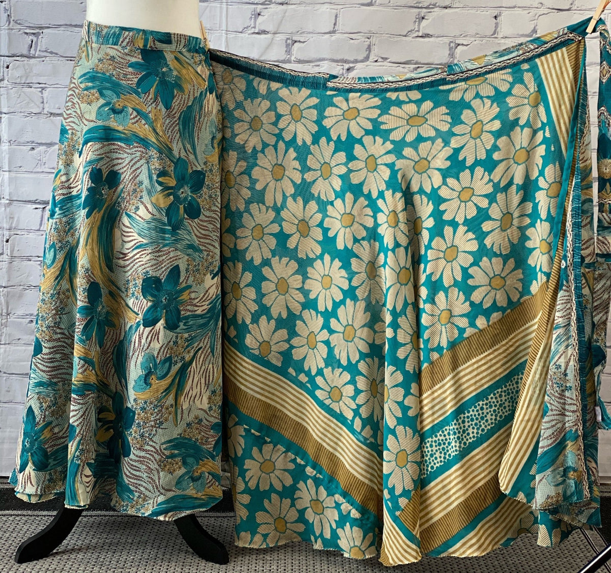 Festive XL ankle Sari saree wrap skirts collection - Rangeelaa- Fairtrade Sustainable Women's Clothing