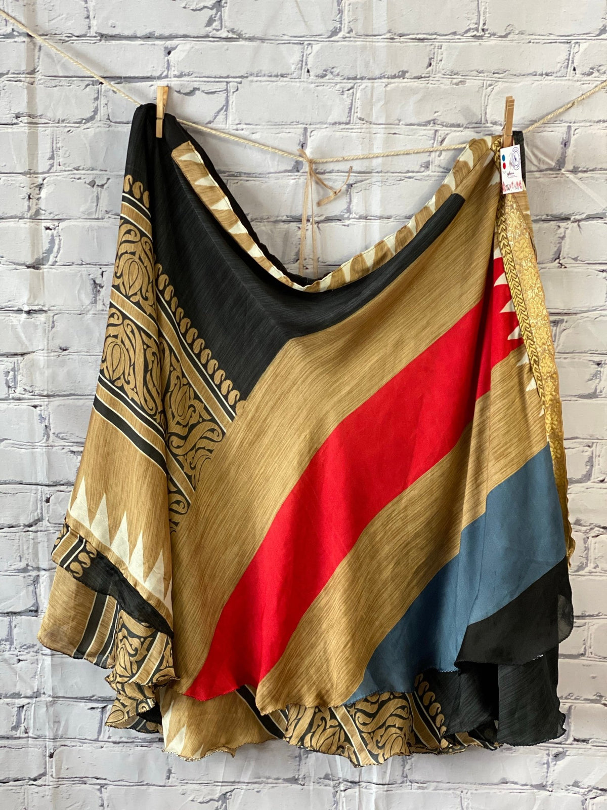 Festive XL Calf Sari saree wrap skirts Collection - Rangeelaa- Fairtrade Sustainable Women's Clothing