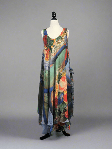 1 - Digital print Regular tall Mahika Dress - Rangeelaa - Fairtrade Sustainable Women's Clothing