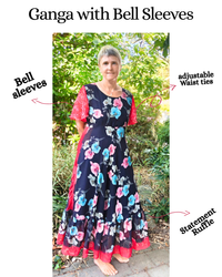 Ganga(Statement Ruffle & Bell Sleeves)
